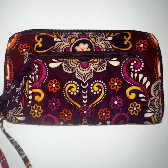 💜 Vera Bradley "Safari Sunset" Zip-Around Wallet / Clutch 🧡 - Picture 3 of 6